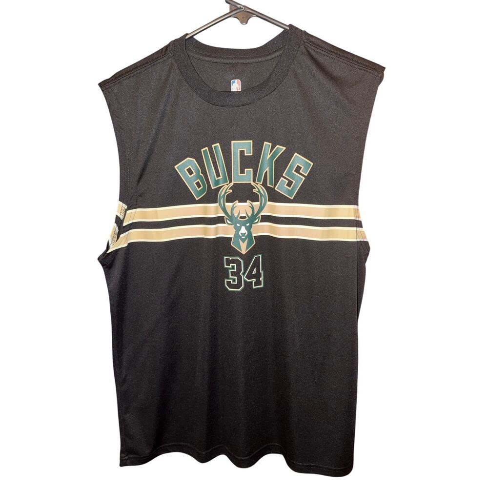 Milwaukee Bucks Jersey Mens L 34 Giannis Antetokounmpo NBA Tank Top